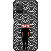 Чорний чохол BoxFace Umidigi Bison X20 Man Pattern