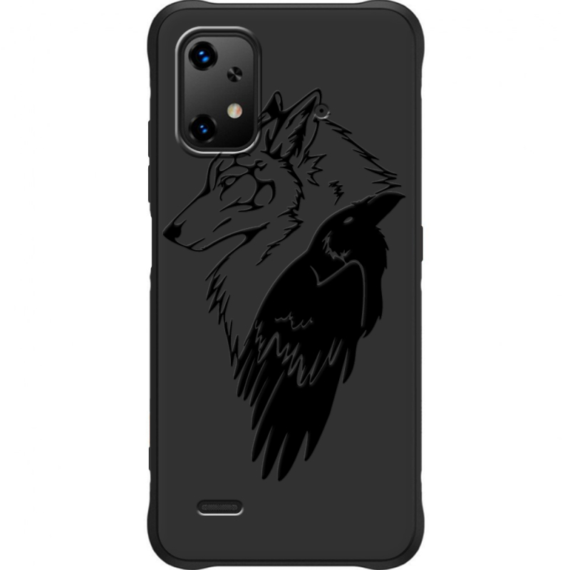 Чорний чохол BoxFace Umidigi Bison X20 Wolf and Raven