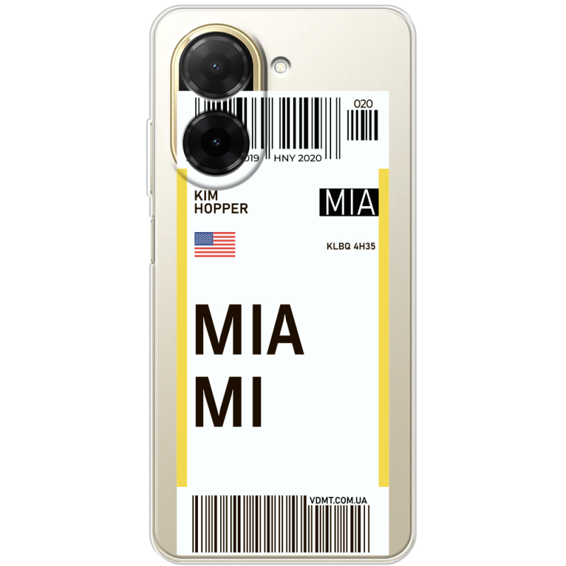 Прозорий чохол BoxFace Poco C71 Ticket Miami