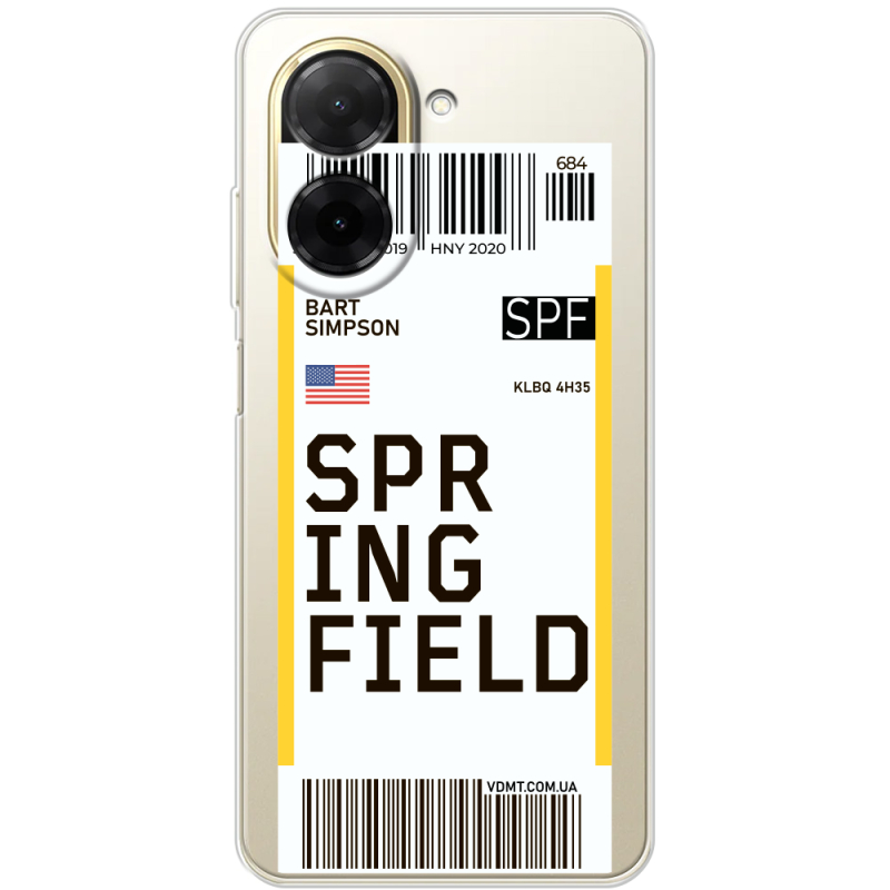 Прозорий чохол BoxFace Poco C71 Ticket Springfield