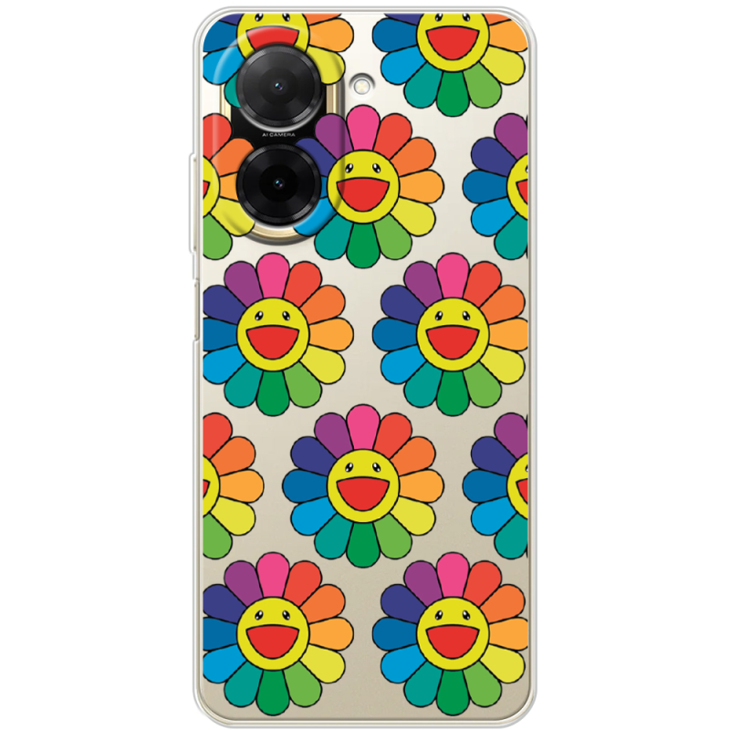 Прозорий чохол BoxFace Poco C71 Hippie Flowers
