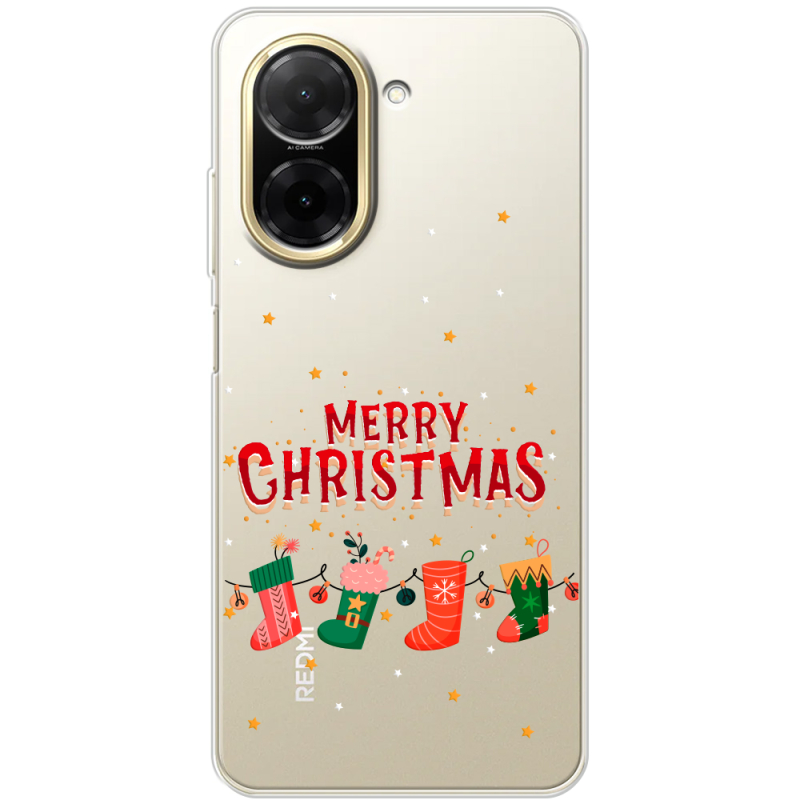 Прозорий чохол BoxFace Poco C71 Merry Christmas