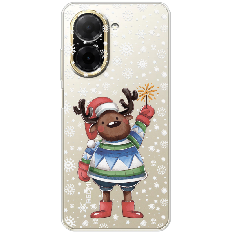 Прозорий чохол BoxFace Poco C71 Christmas Deer with Snow