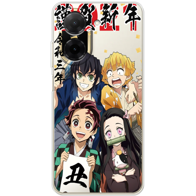 Прозорий чохол BoxFace Poco C71 Незуко та друзі