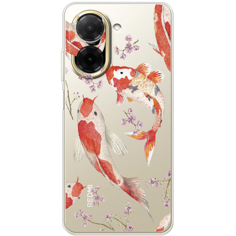 Прозорий чохол BoxFace Poco C71 Japanese Koi Fish