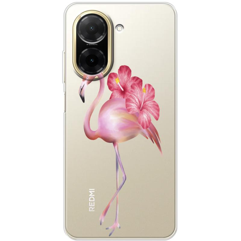 Прозорий чохол BoxFace Poco C71 Floral Flamingo