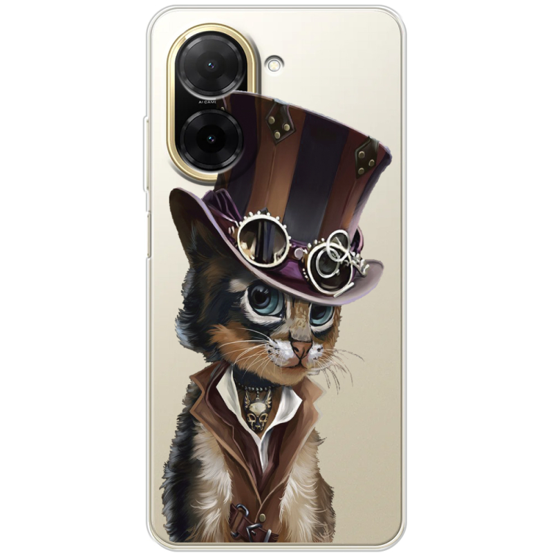 Прозорий чохол BoxFace Poco C71 Steampunk Cat