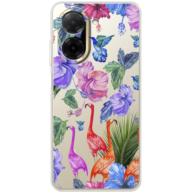 Прозорий чохол BoxFace Poco C71 Flamingo