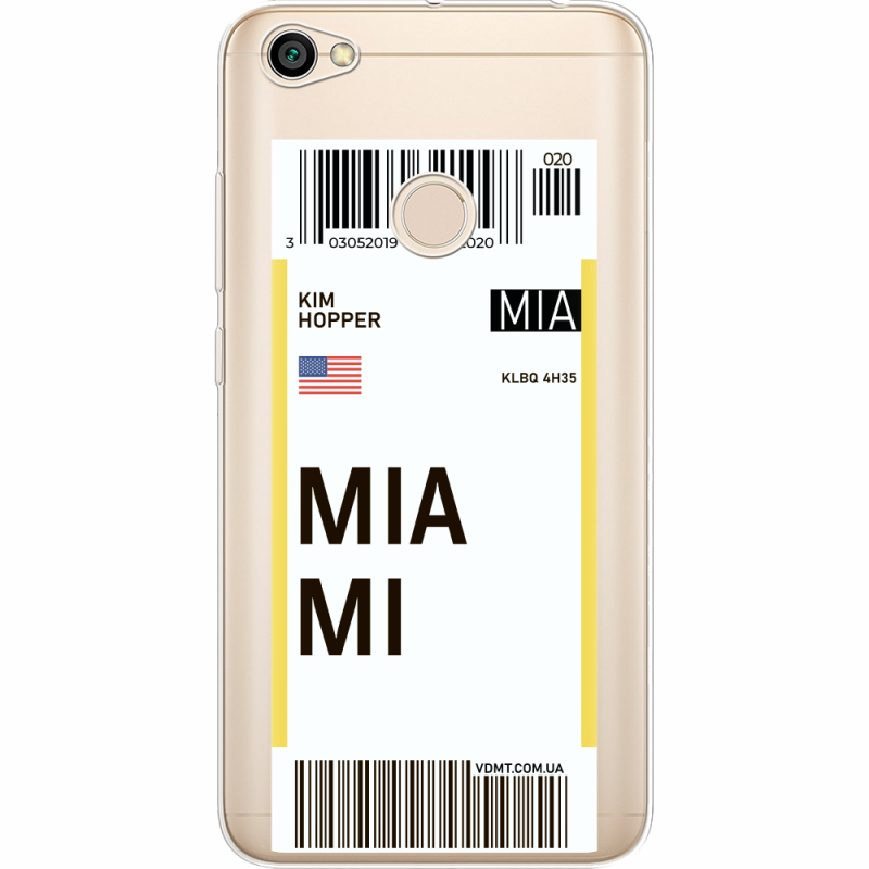 Прозрачный чехол Uprint Xiaomi Redmi Note 5A Prime Ticket Miami