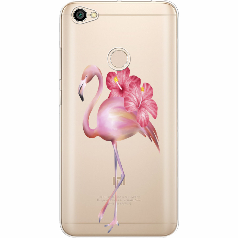 Прозрачный чехол Uprint Xiaomi Redmi Note 5A Prime Floral Flamingo