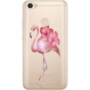 Прозрачный чехол Uprint Xiaomi Redmi Note 5A Prime Floral Flamingo