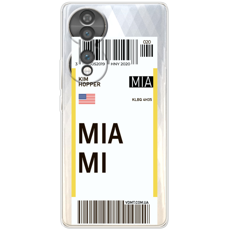 Прозорий чохол BoxFace Honor 70 Ticket Miami