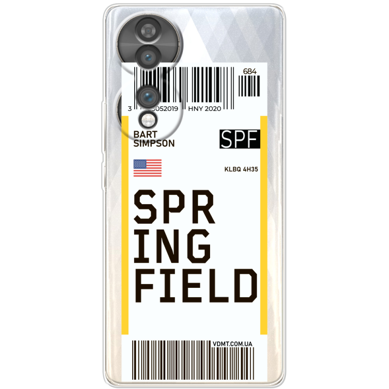 Прозорий чохол BoxFace Honor 70 Ticket Springfield
