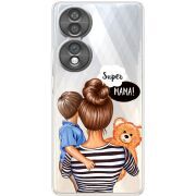 Прозорий чохол BoxFace Honor 70 Super Mama and Son