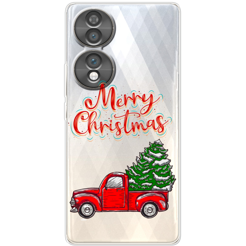 Прозорий чохол BoxFace Honor 70 Holiday Car
