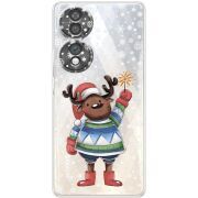 Прозорий чохол BoxFace Honor 70 Christmas Deer with Snow