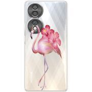 Прозорий чохол BoxFace Honor 70 Floral Flamingo