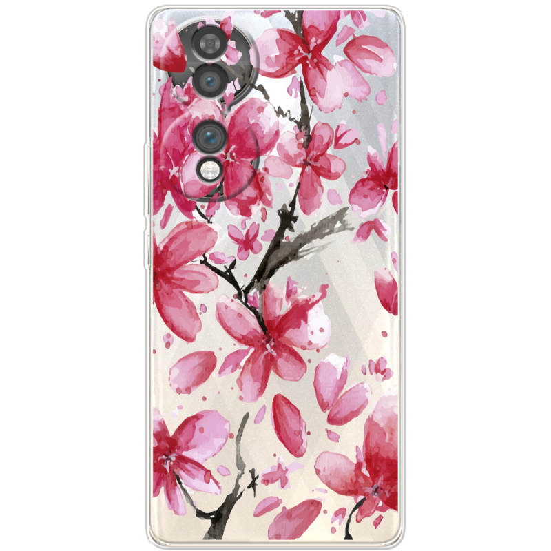 Прозорий чохол BoxFace Honor 70 Pink Magnolia