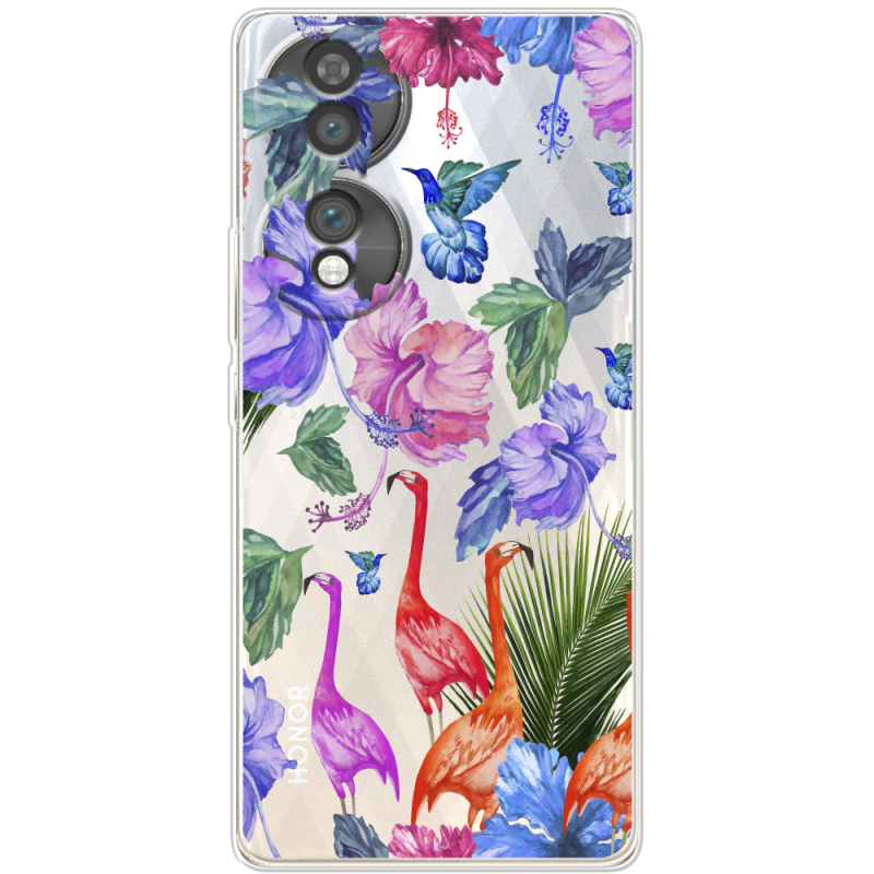 Прозорий чохол BoxFace Honor 70 Flamingo
