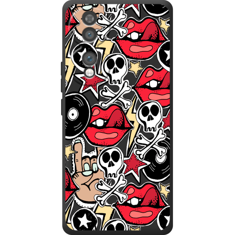 Чорний чохол BoxFace Honor 70 Rock Graffiti