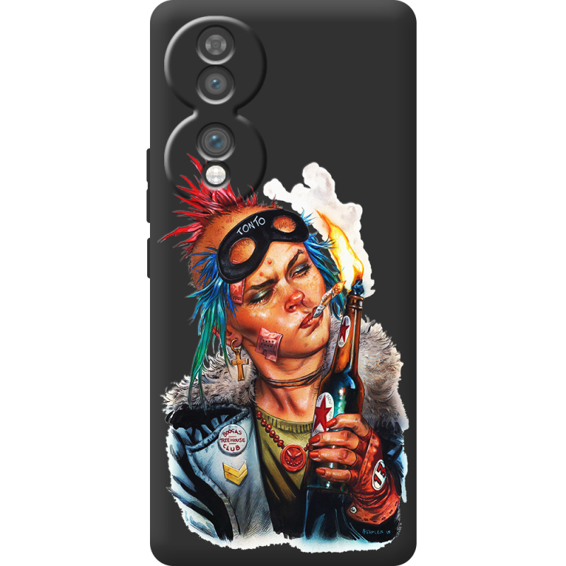 Чорний чохол BoxFace Honor 70 Tanker Girl