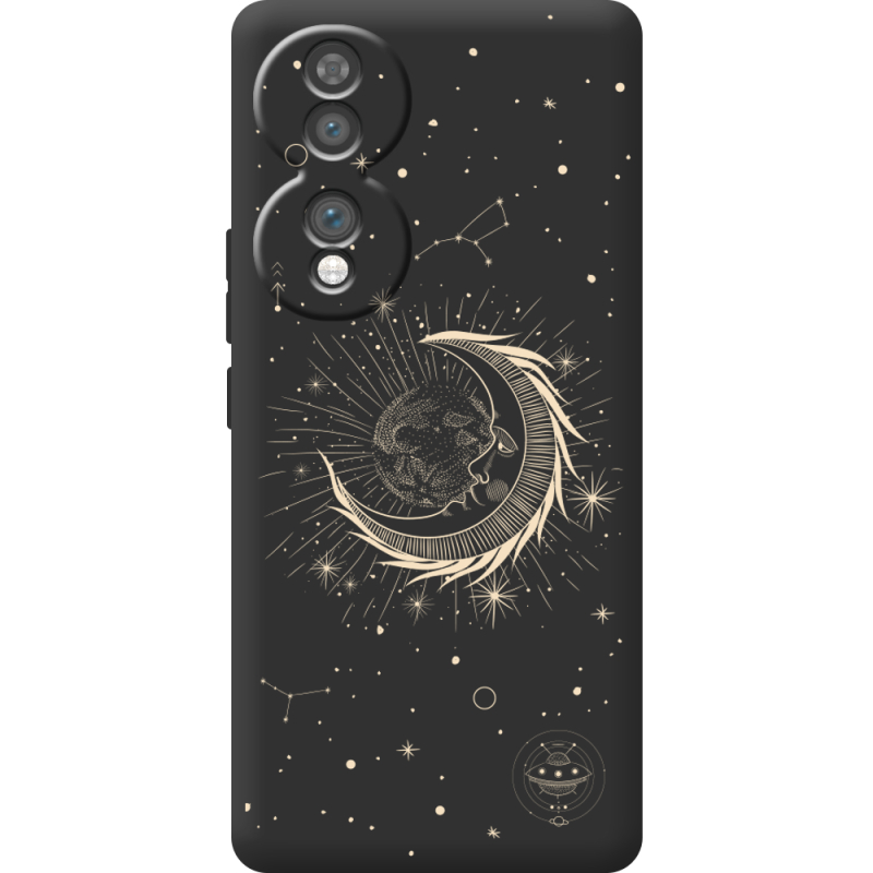 Чорний чохол BoxFace Honor 70 Moon
