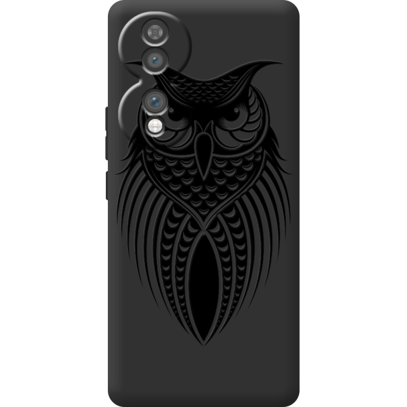 Чорний чохол BoxFace Honor 70 Owl