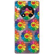 Прозорий чохол BoxFace Honor Magic 7 Lite 5G Hippie Flowers