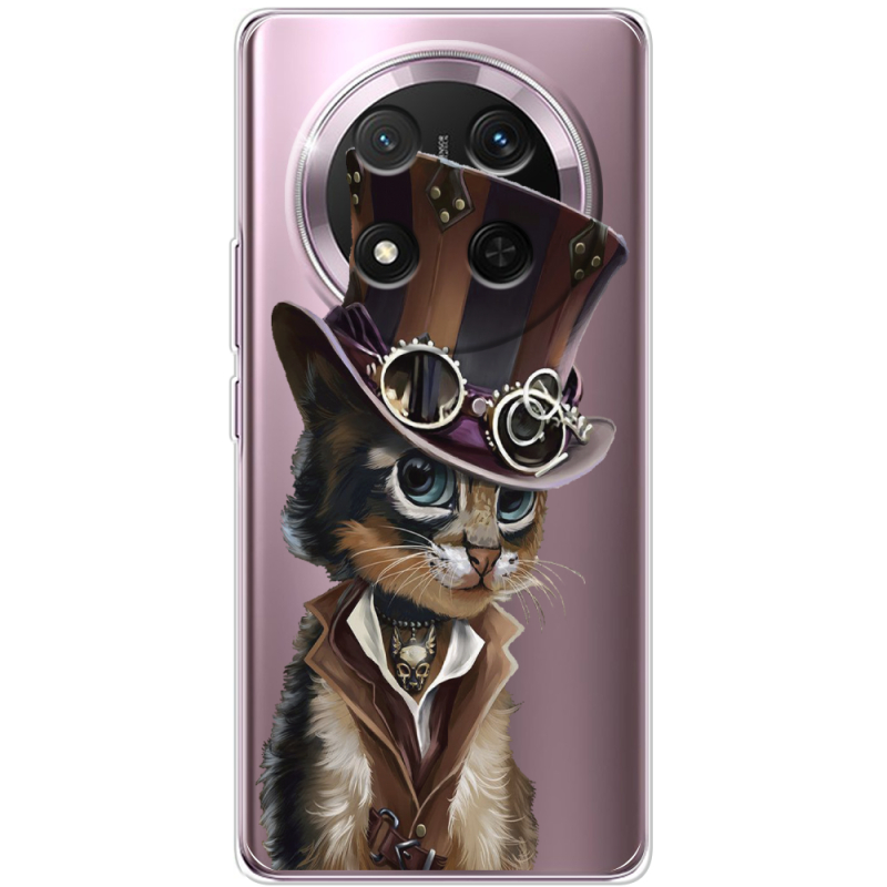 Прозорий чохол BoxFace Honor Magic 7 Lite 5G Steampunk Cat
