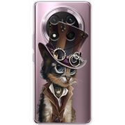 Прозорий чохол BoxFace Honor Magic 7 Lite 5G Steampunk Cat
