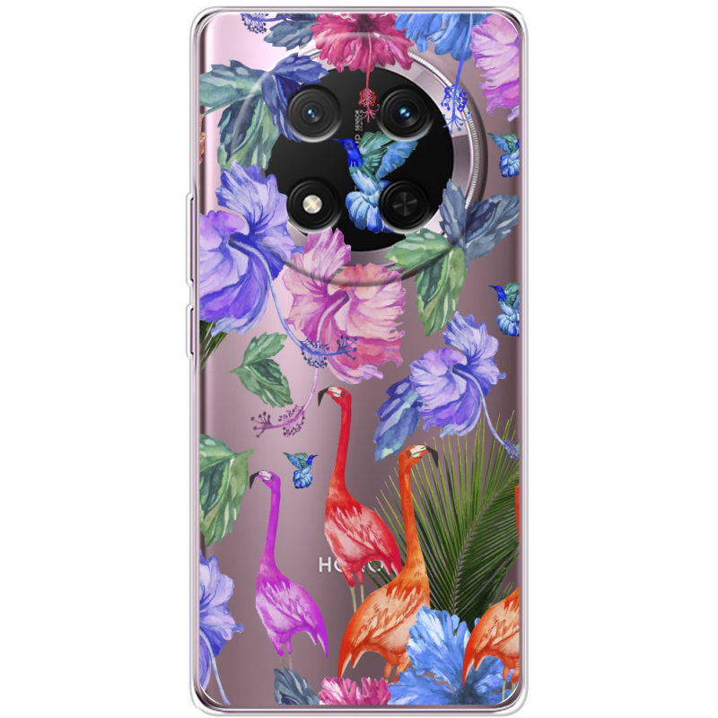 Прозорий чохол BoxFace Honor Magic 7 Lite 5G Flamingo
