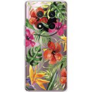 Прозорий чохол BoxFace Honor Magic 7 Lite 5G Tropical Flowers