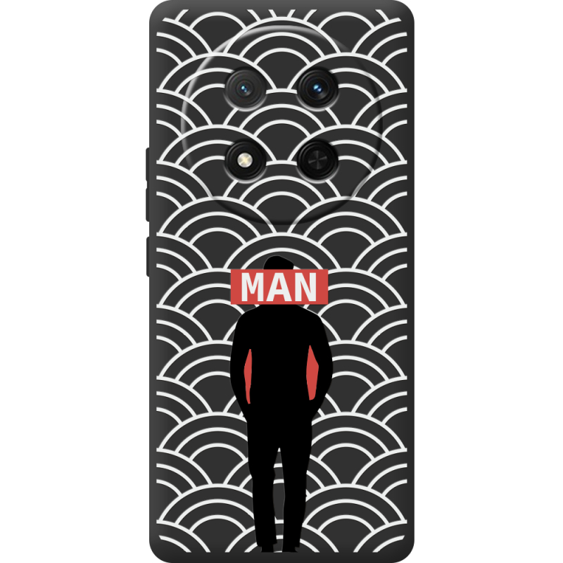Чорний чохол BoxFace Honor Magic 7 Lite 5G Man Pattern