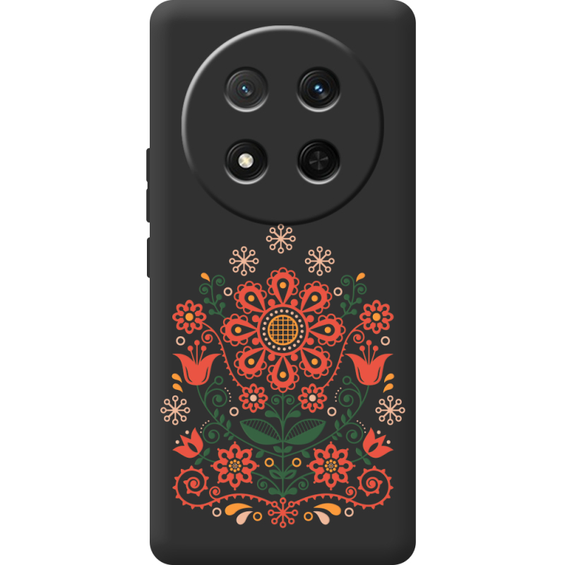 Чорний чохол BoxFace Honor Magic 7 Lite 5G Ukrainian Ornament