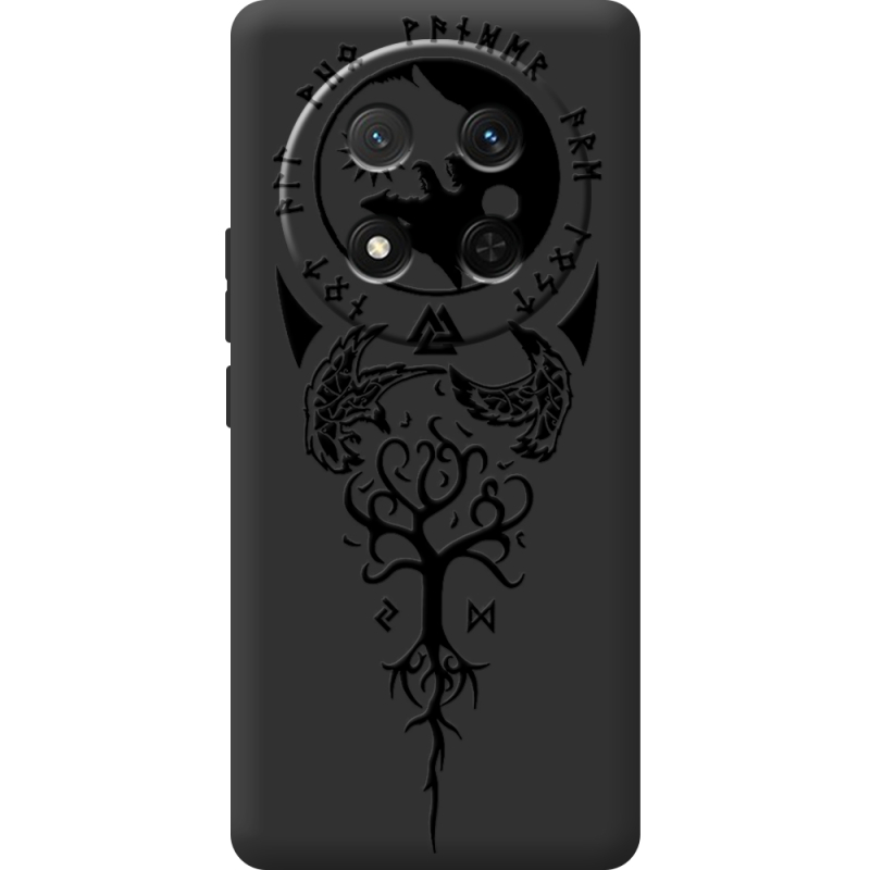 Чорний чохол BoxFace Honor Magic 7 Lite 5G Hugin and Munin