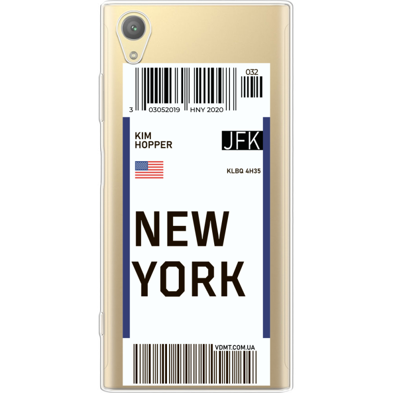 Прозрачный чехол Uprint Sony Xperia XA1 G3116 / XA1 Dual G3112 Ticket New York