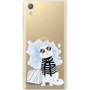 Прозрачный чехол Uprint Sony Xperia XA1 G3116 / XA1 Dual G3112 Cat Style