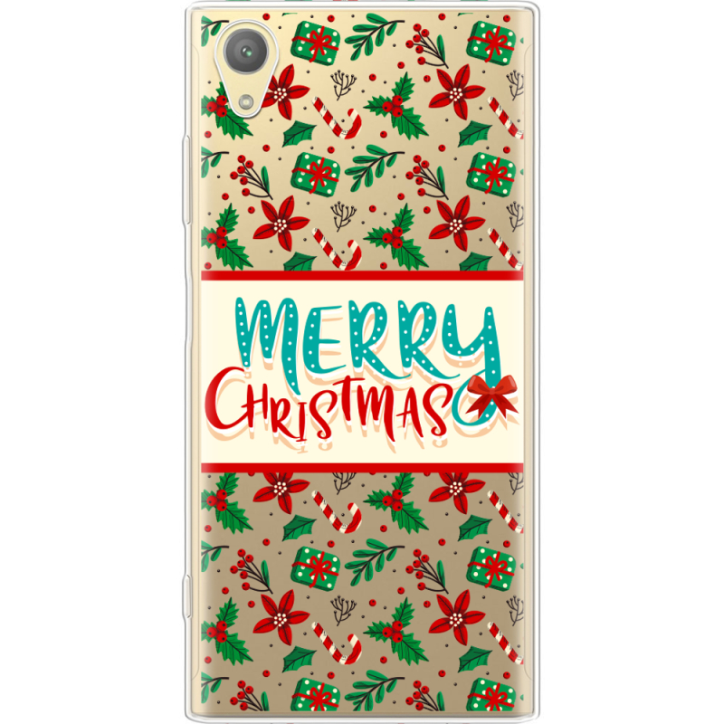 Прозрачный чехол Uprint Sony Xperia XA1 G3116 / XA1 Dual G3112 Vintage Christmas Pattern