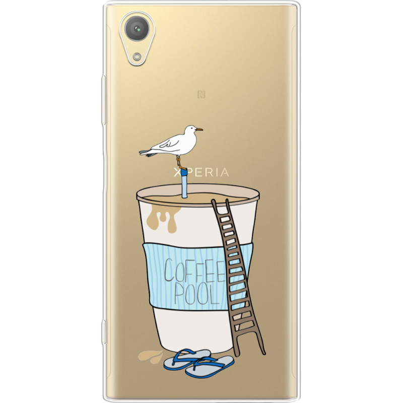Прозрачный чехол Uprint Sony Xperia XA1 G3116 / XA1 Dual G3112 Segull in Cofee Pool