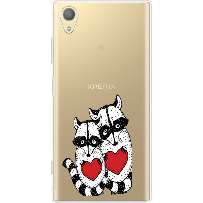 Прозрачный чехол Uprint Sony Xperia XA1 G3116 / XA1 Dual G3112 Raccoons in love