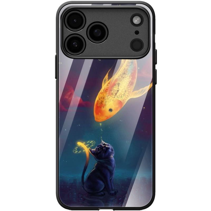 Чохол BoxFace Glossy Panel Apple iPhone 17 Pro Max Kitten And Fish