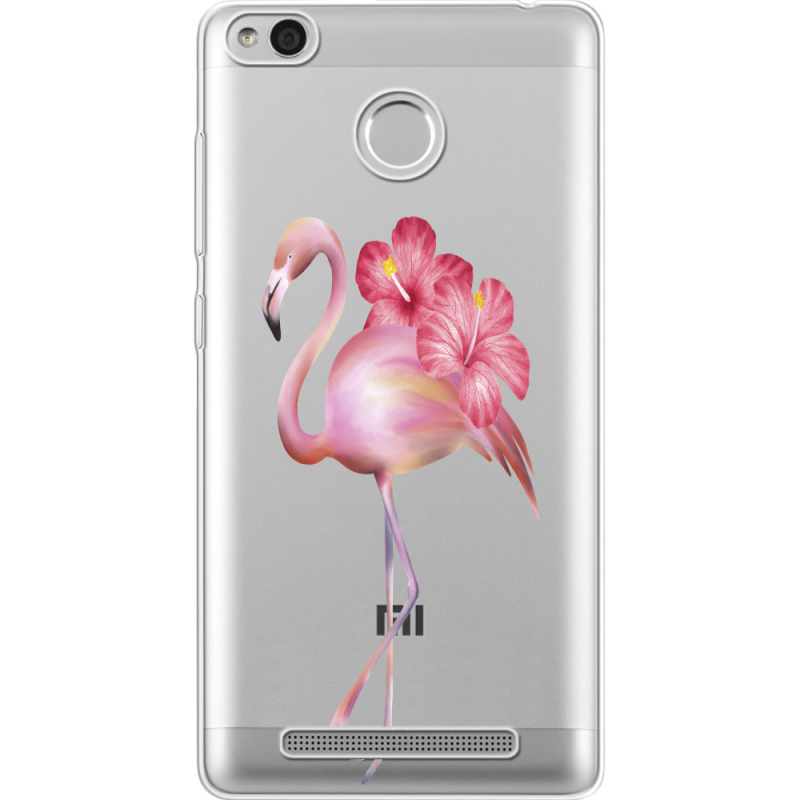 Прозрачный чехол Uprint Xiaomi Redmi 3S / 3S Pro Floral Flamingo