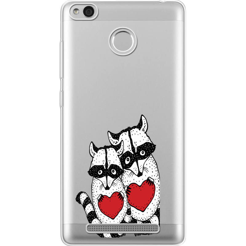 Прозрачный чехол Uprint Xiaomi Redmi 3S / 3S Pro Raccoons in love