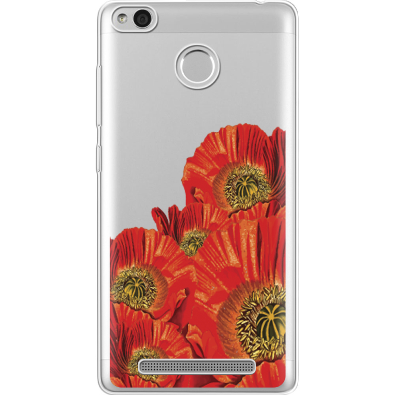 Прозрачный чехол Uprint Xiaomi Redmi 3S / 3S Pro Red Poppies