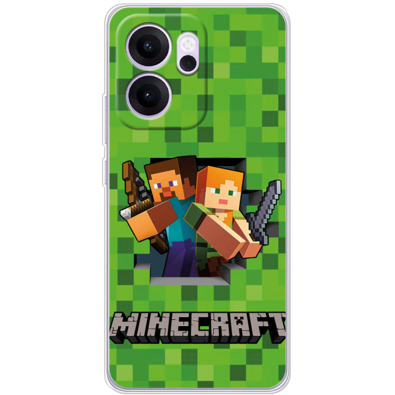 Чохол BoxFace OPPO Reno 14 F Майнкрафт Стів і Алекс