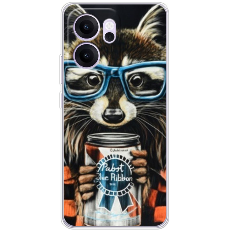 Чохол BoxFace OPPO Reno 14 F Енот с банкой