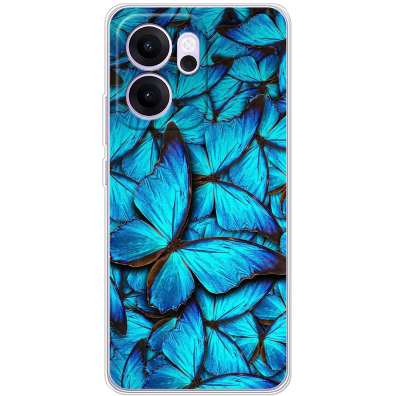 Чохол BoxFace OPPO Reno 14 F лазурные бабочки