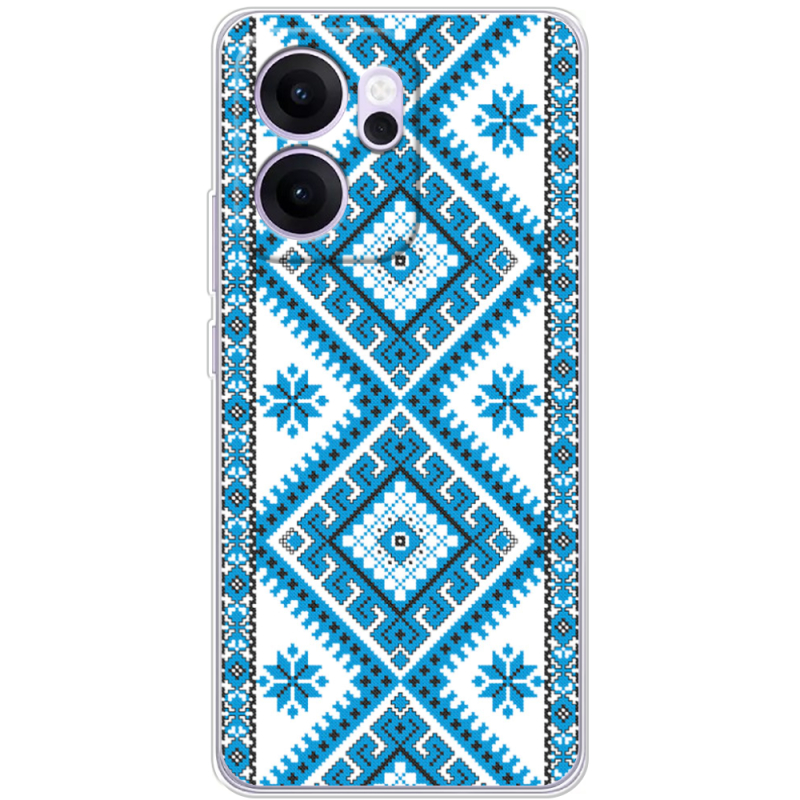 Чохол BoxFace OPPO Reno 14 F Блакитний Орнамент