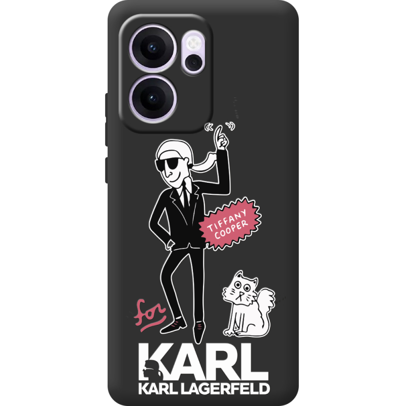 Чорний чохол BoxFace OPPO Reno 14 F For Karl