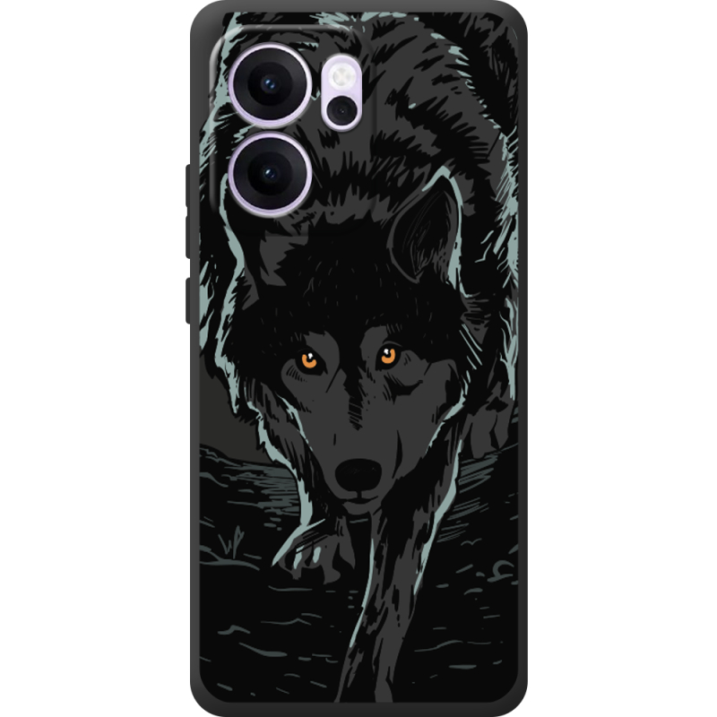 Чорний чохол BoxFace OPPO Reno 14 F Wolf